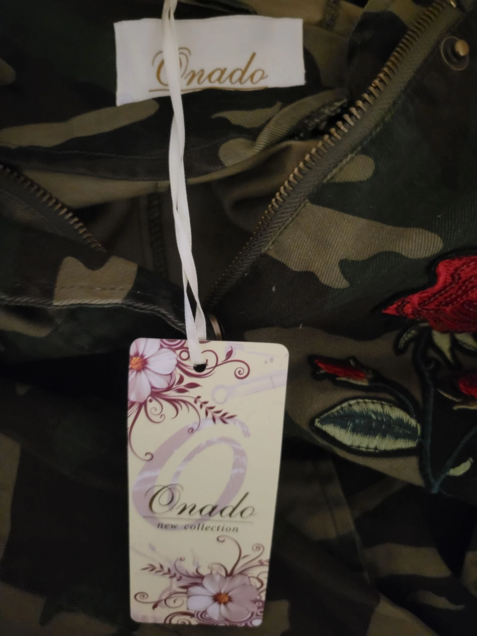 Casaco militar / parka camuflado com bordados (novo com etiqueta) t s-m – photo 10